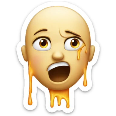 Emoji in pain sticker