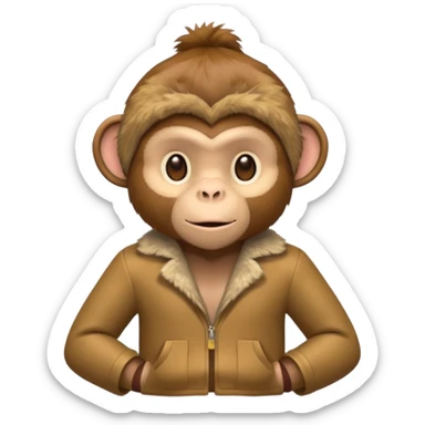 monkey with clothes sticker