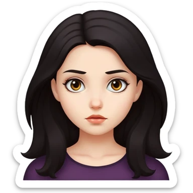 a girl being mysterious sticker