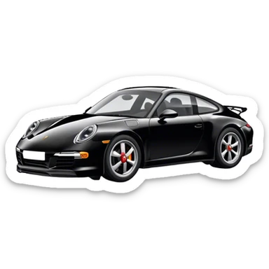 Porsche 911 - Porsche (Model Year: 2021) (Iconic colour: Black) sticker