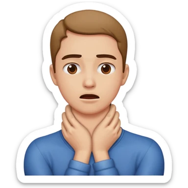 Their own hands on neck chocking  sticker