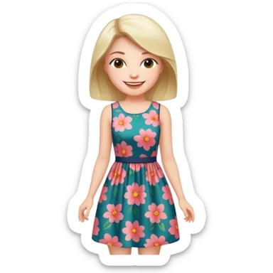 Clothes online shop principal woman sticker