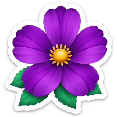 purple flower sticker