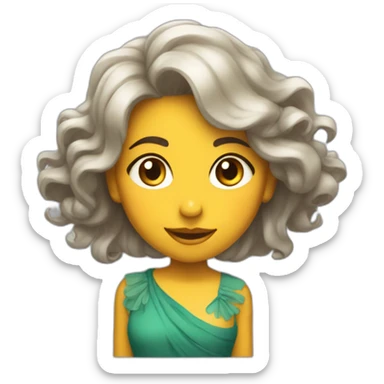 garota morena sorrindo sticker