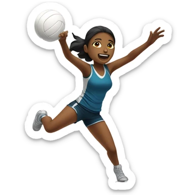 girl hitting volleyball sticker