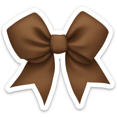 Brown bow  sticker