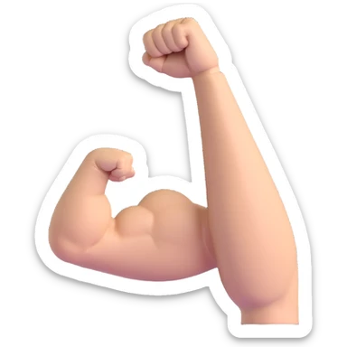 flexing muscle arm sticker