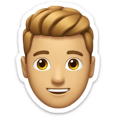 Homme sérieux avec le teinte marron clair et une coupe en buzzcut  sticker