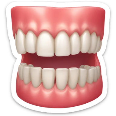 A pair of false teeth  sticker