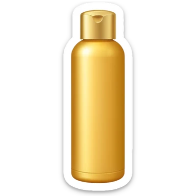 shampoo bottle in golden colour sticker