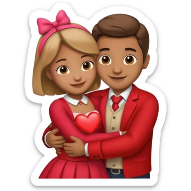 valentines day couple sticker