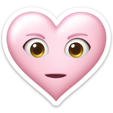 pearl light pink heart sticker