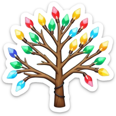 Christmas lights strand sticker