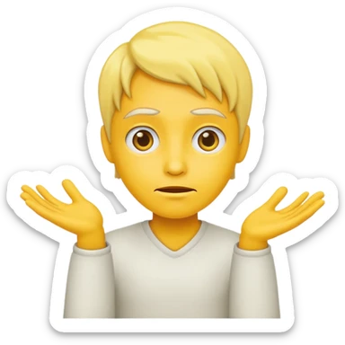 yellow face amicable shrug sticker