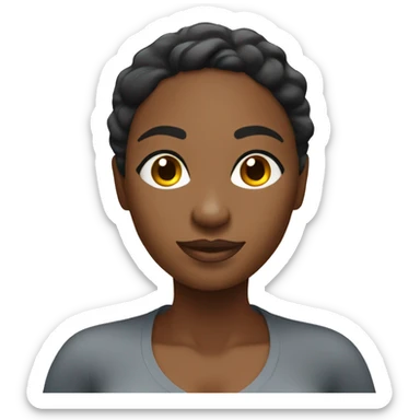 Black massage therapist woman having massage sticker