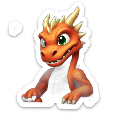 Dragon who play video games sticker