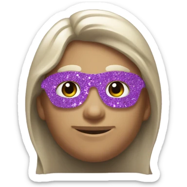 Un coeur violet pailleté  sticker