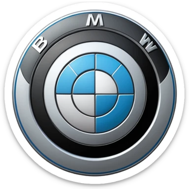 A BMW LOGO sticker
