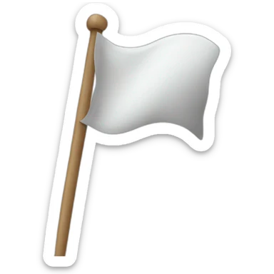 Surrender waving white flag sticker