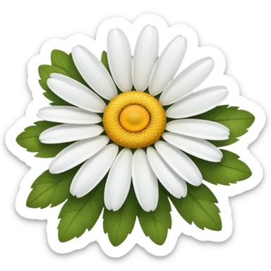 A white daisy  sticker