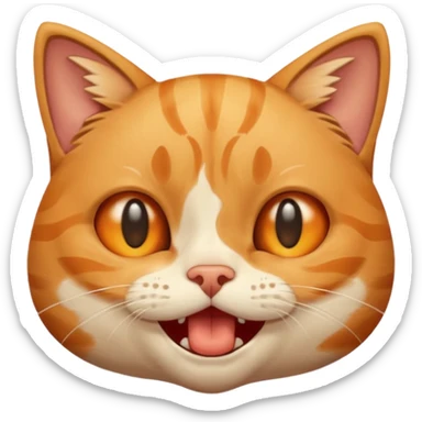 cat cry and laugh at the same time sticker