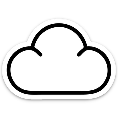 облако с 4 выступами sticker