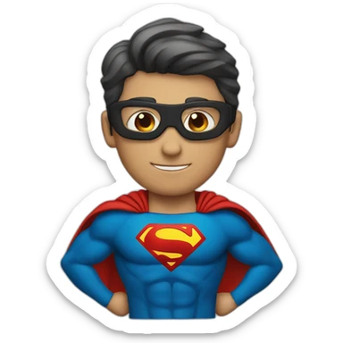 Super man with web sticker