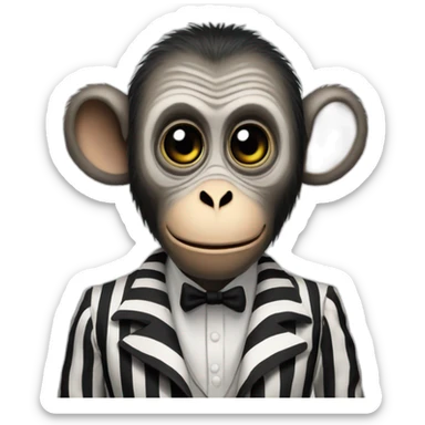 Beetlejuice monkey sticker