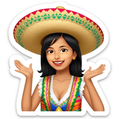 Fiestero with Sombrero sticker