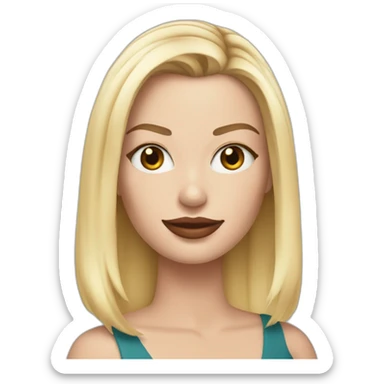 Margot robbie with straight hair sticker