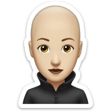 Evey Hammond from V for Vendetta without hair bald head sticker