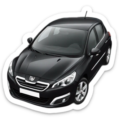 black peugeot 308 from 2007 sticker