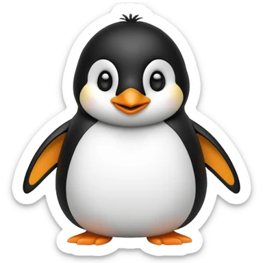 make a emoji of the penguin paradise vr game's penguin character sticker