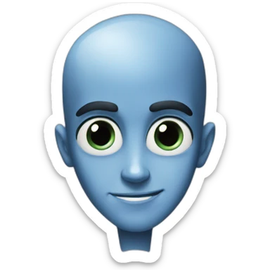 Megamind with big forehead  sticker