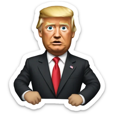 Donald Trump puppet sticker