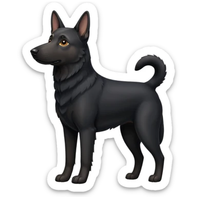 black german shepherd sticker