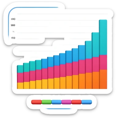 A graphics sheet in which graphic is going up titled "muscle mass" sticker