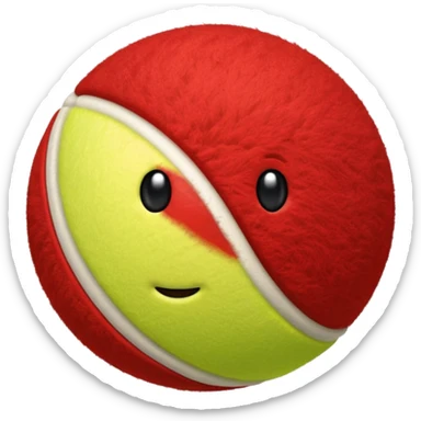 red tennis ball  sticker