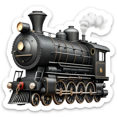 vintage steam locomotive sticker