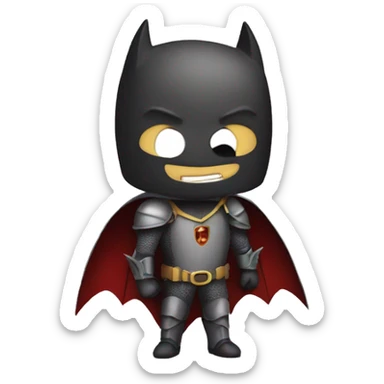 bat man as a knight sticker