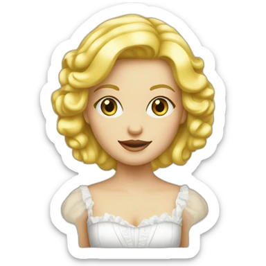 Fille blonde vénitienne sticker