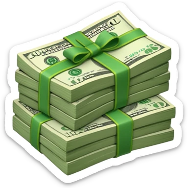 dollars a bundle of money sticker