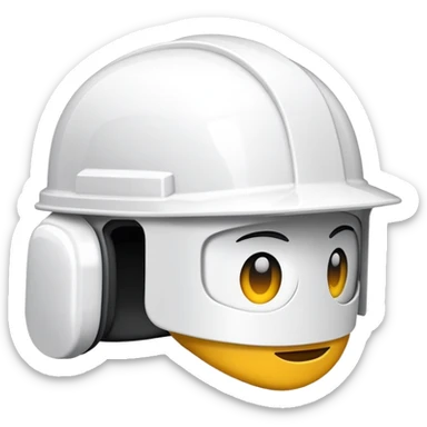 Casco blanco  sticker