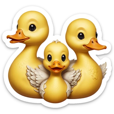 Rotting ducklings smile lovecraftian horror sticker