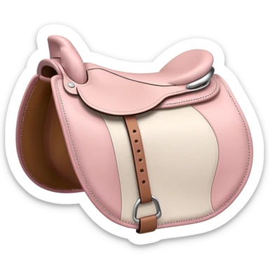 White and soft pink saddle sticker
