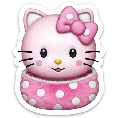 Hello Kitty de puntitos sticker