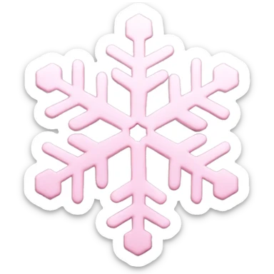 pastel pink snowflake  sticker