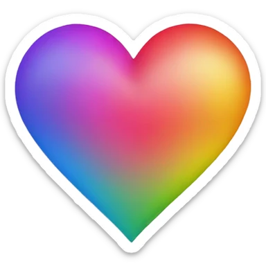 rainbow heart sticker