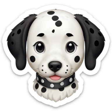 Dalmatian with spotted collar sticker