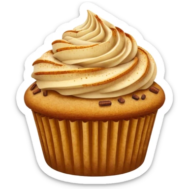 Apple cobbler cupcake with chai pieces & cinnamon dusting  sticker
